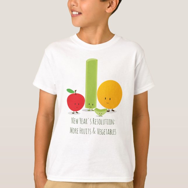 Camiseta Solución de Año Nuevo para Alimentos Saludables (Anverso)