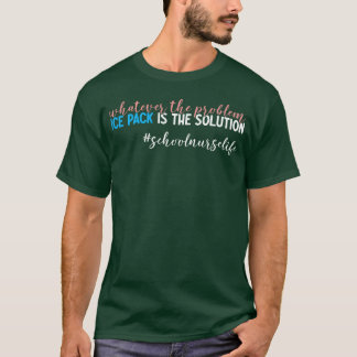 Camiseta Solución de bolsa de hielo Lesión escolar divertid