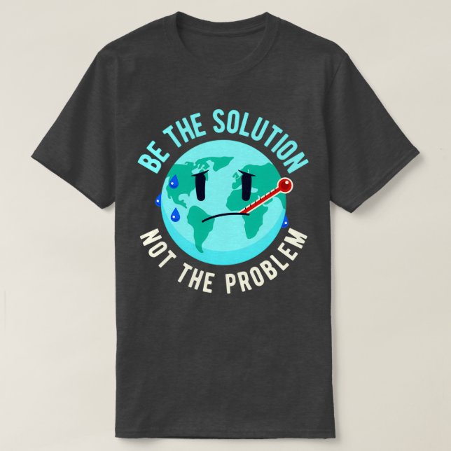 Camiseta Solución de contaminación por cambio climático (Diseño del anverso)