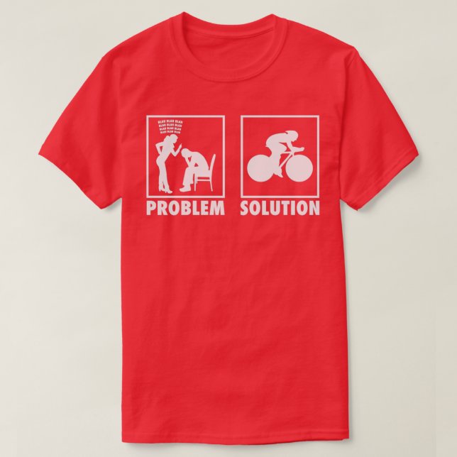 Camiseta Solución de problema de declaración de ciclismo en (Diseño del anverso)