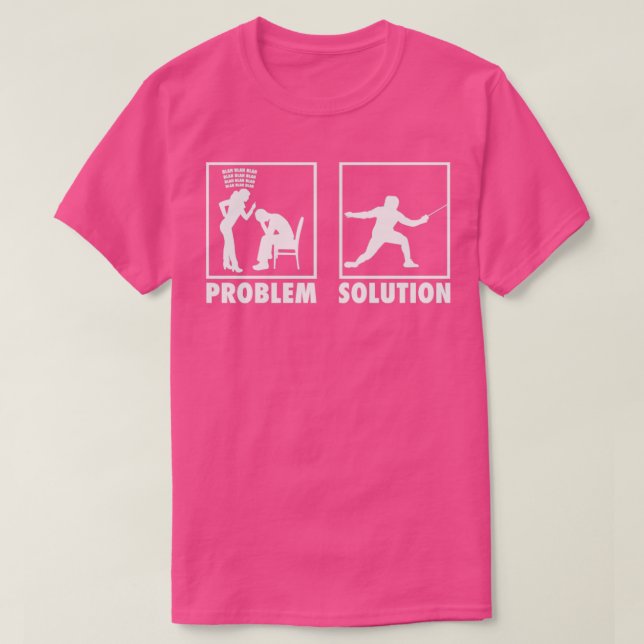 Camiseta Solución de problemas de la instrucción Fencer (Diseño del anverso)