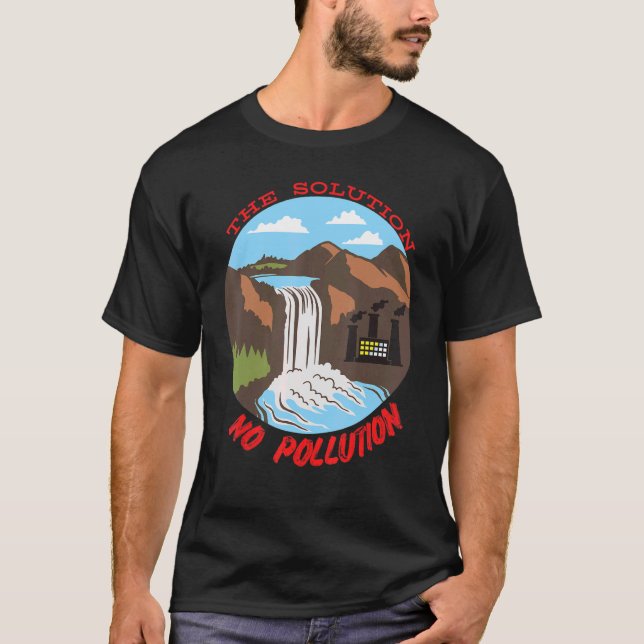 Camiseta Solución Sin Contaminación Salvar El Entorno Limpi (Anverso)