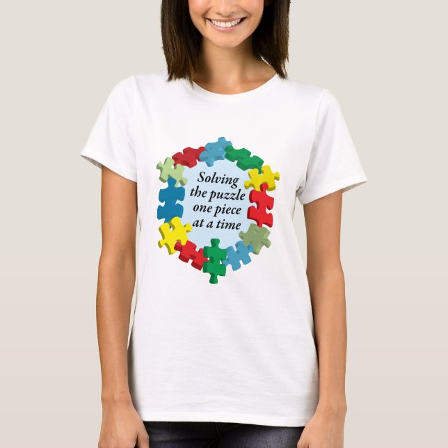 Camiseta Solucionando el rompecabezas… Lt de la camiseta. (Anverso)