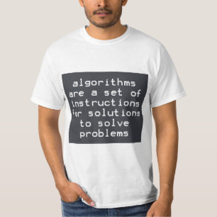 Camiseta Soluciones de instrucciones Algoritmos para resolv