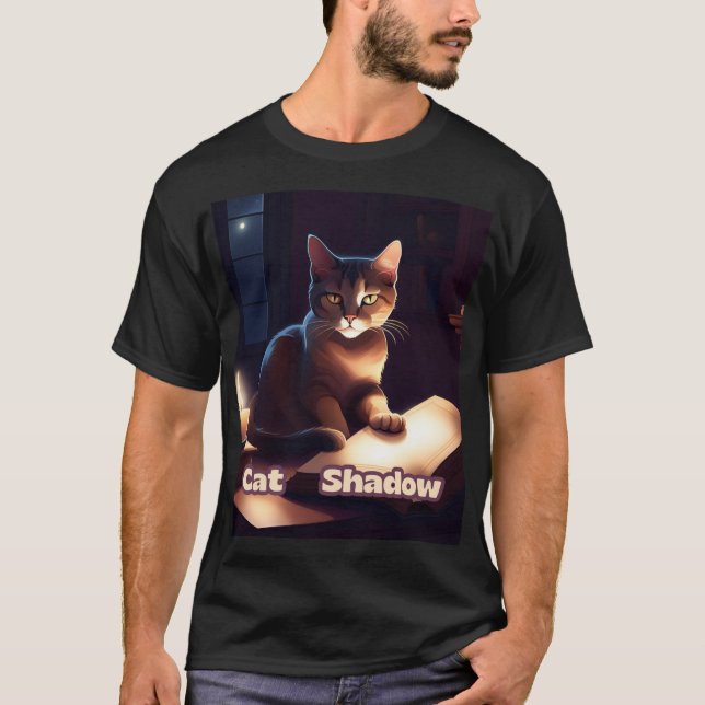 Camiseta Sombra al gato sabio - guardián de secretos (Anverso)