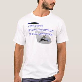 Camiseta Sombra azul de la abducción del UFO en blanco