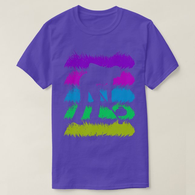 Camiseta Sombra curvada con colores retro (Diseño del anverso)