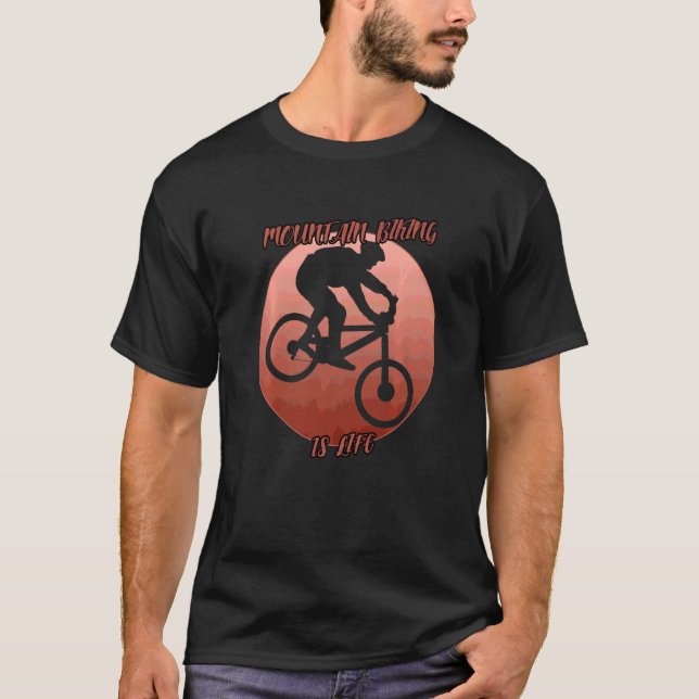 Camiseta Sombra De Ciclismo En Un Círculo Rojo (Anverso)