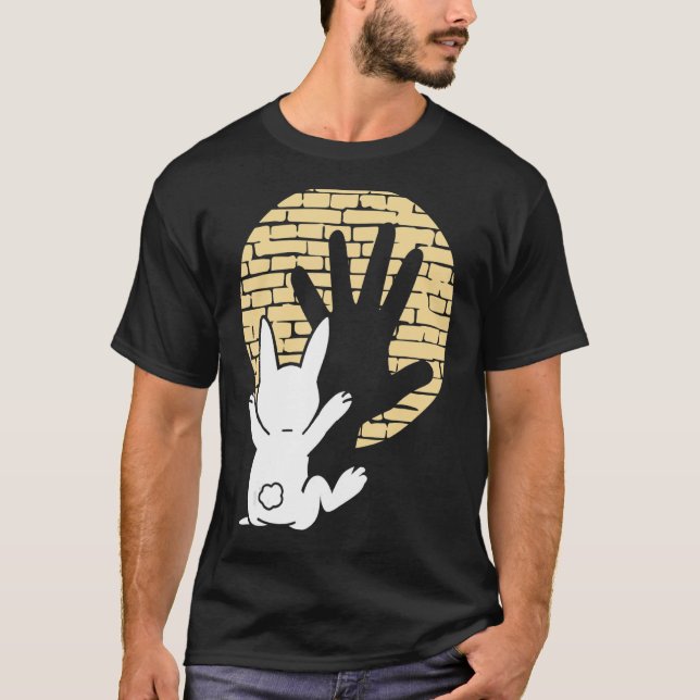 Camiseta Sombra de conejo divertida (Anverso)
