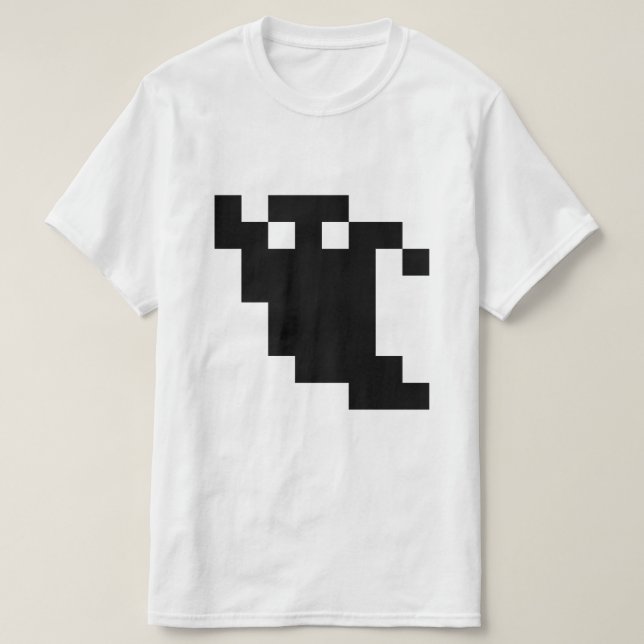 Camiseta Sombra de fantasma de 8 bits (Diseño del anverso)