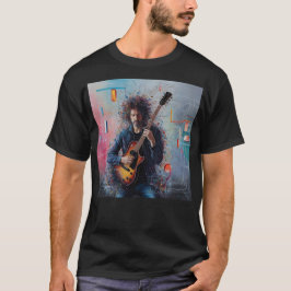 Camiseta Sombra de jugador - Guitarista brillante en una ob