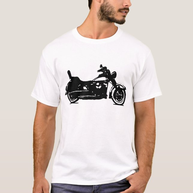 Camiseta Sombra de motocicleta vintage (Anverso)