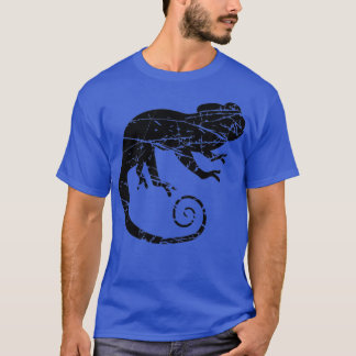 Camiseta sombra de silueta de silueta de arañazo de estampi