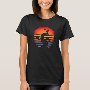 Camiseta Sombra de sol retro vintage Silhouette Bonsai