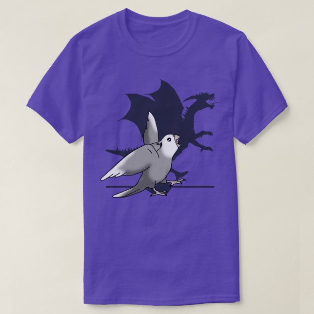 Camiseta Sombra del dragón Cockatiel de cara blanca (Diseño del anverso)