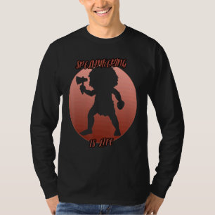Camiseta Sombra Desplomada En Un Círculo Rojo