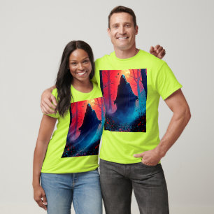 Camiseta Sombra inquietante en el diseño de los bosques de 
