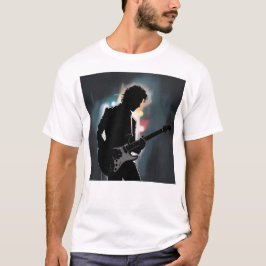 Camiseta Sombra - Misterioso Silhoue de guitarra eléctrica