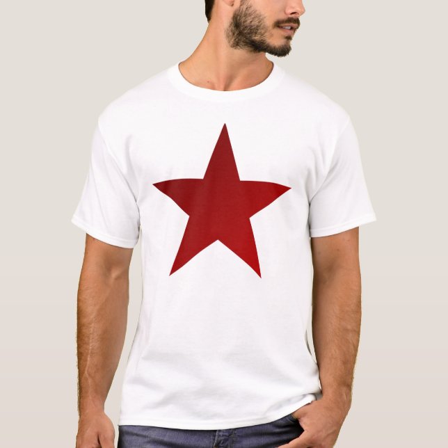 Camiseta Sombra roja de la estrella en blanco (Anverso)