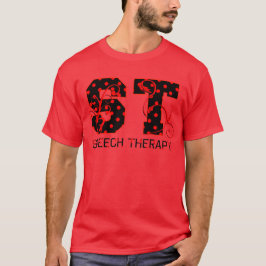 Camiseta Sombras de las letras negro y rojo de los puntos d