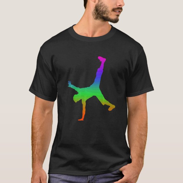 Camiseta Sombras De Salto En Color Arcoiris (Anverso)