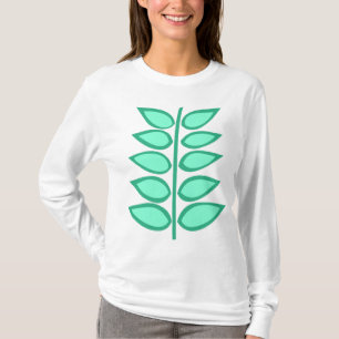 Camiseta Sombras retras de la planta del verde