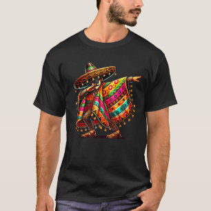 Camiseta sombrero bigote de mayo dabbing mexicano cinco