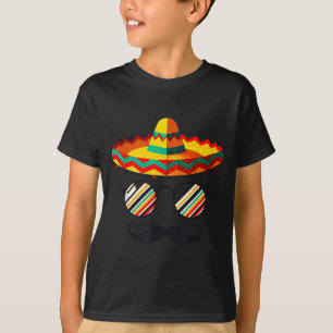 Camiseta Sombrero Cara Cinco De Mayo Bigote Fiesta Hombres 