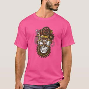 Camiseta Sombrero de animales de calavera de vapor punk Ste