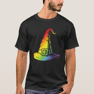 Camiseta Sombrero de Bruja Arcoíris Ocultismo Halloween Wic