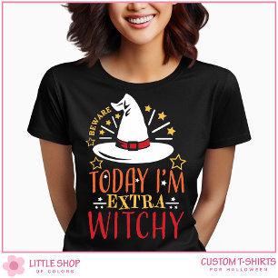 Camiseta Sombrero de Bruja Bonito Extra Mágico de Halloween
