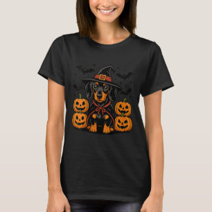 Camiseta Sombrero de bruja de calabaza para Dachshund de Ha