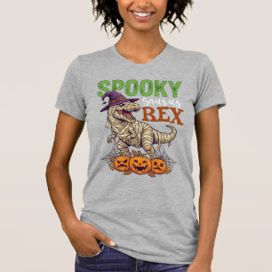 Camiseta Sombrero de bruja de dinosaurio mummy Spooky Sauru