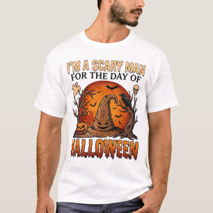 Camiseta Sombrero de Bruja de Halloween Hombre Espantoso Lu