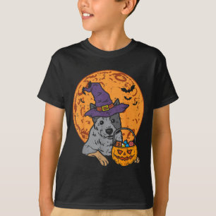 Camiseta Sombrero de Bruja Luna Jack O Linterna Halloween