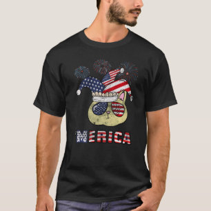Camiseta Sombrero de Bufón de Gato Merica del 4 de Julio Us