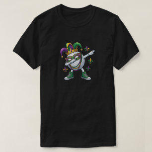 Camiseta Sombrero de bufón divertido de Mardi Gras con pelo