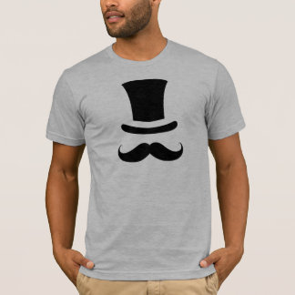 Camiseta Sombrero de copa del bigote/del bigote