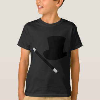 Camiseta sombrero de copa del mago y vara de la magia