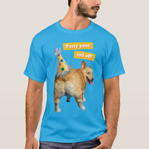 Camiseta Sombrero de cumpleaños para culo de Corgi