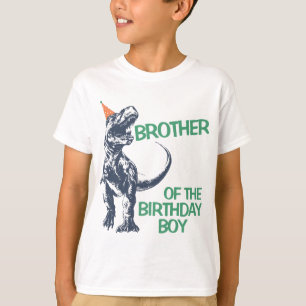 Camiseta Sombrero de Fiesta de Dinosaurio T-Rex Hermano del