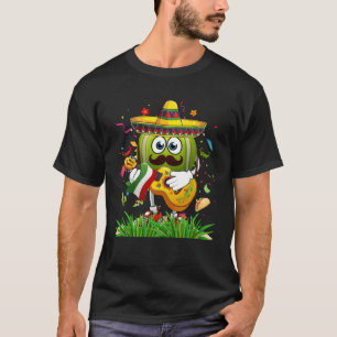 Camiseta Sombrero de Guitarra de Pelota de Tenis Mexicana C