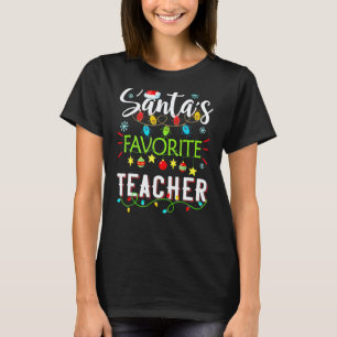 Camiseta Sombrero de Luz de Navidad del Profesor Favorito d