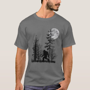 Camiseta Sombrero De Pie Grande Escondido En Bosque Con Lun
