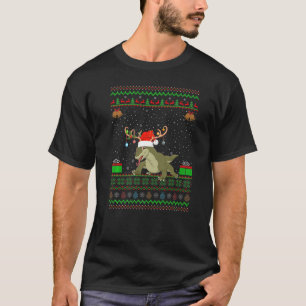 Camiseta Sombrero de reno de Santa Hat coincidiendo con el 