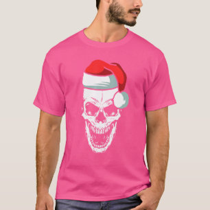 Camiseta Sombrero de Santa Calavera Navidad Esqueleto Genia