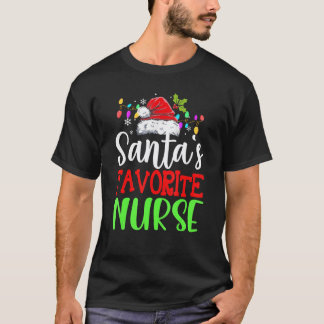 Camiseta Sombrero de Santa de la Enfermera Favorita de Sant