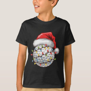 Camiseta Sombrero de Santa de pelota de golf Luces del árbo