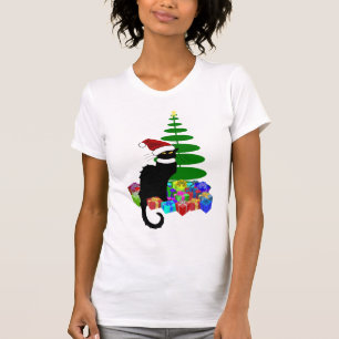 Camiseta Sombrero de Santa Le Chat Noir Navidad