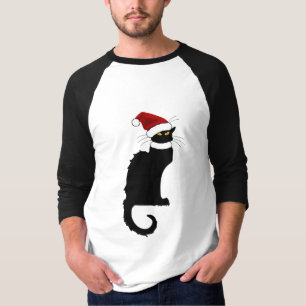 Camiseta Sombrero de Santa Le Chat Noir Navidad